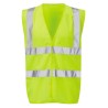 Orbit International Yellow Hook & Loop Hi Vis Vest Polyester Unisex, Size M HVW03-Y-M