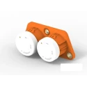 TE Connectivity IPT-HD EV Connector Male/Female 300A 1000V Crimp Termination Orange Panel Mount IP69, IP6K9K, IP67 2371017-1