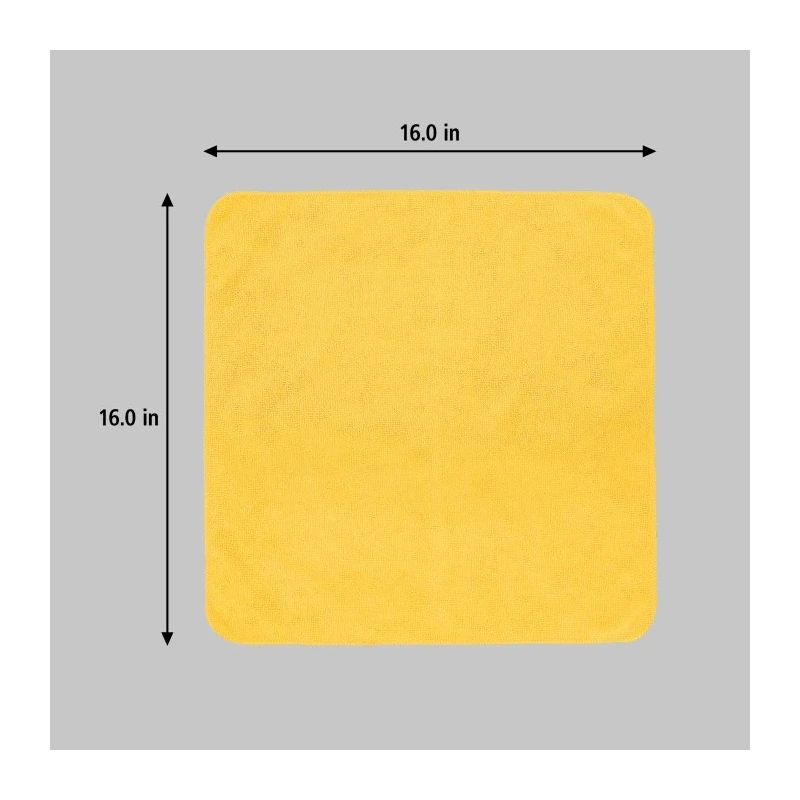Rubbermaid Commercial Products HYGEN MF R-40 Yellow Microfibre Cloths for Wet/Dry, Dry Use, Case of 24 Per Pack 1820584