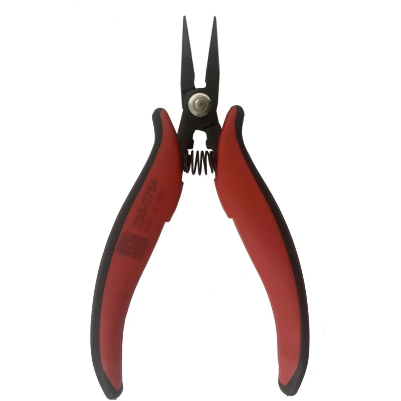 RS PRO Long Nose Plier Serrated Carbon Steel, Insulated Handle, 154mm Length, 25mm Jaw, Chrome Finish 238-0754