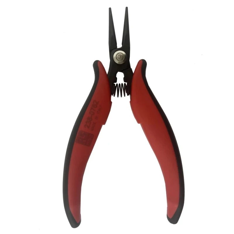 RS PRO Carbon Steel Long Nose Plier, Insulated Handle, Chrome Finish, 154mm Overall, 26mm Jaw 238-0762