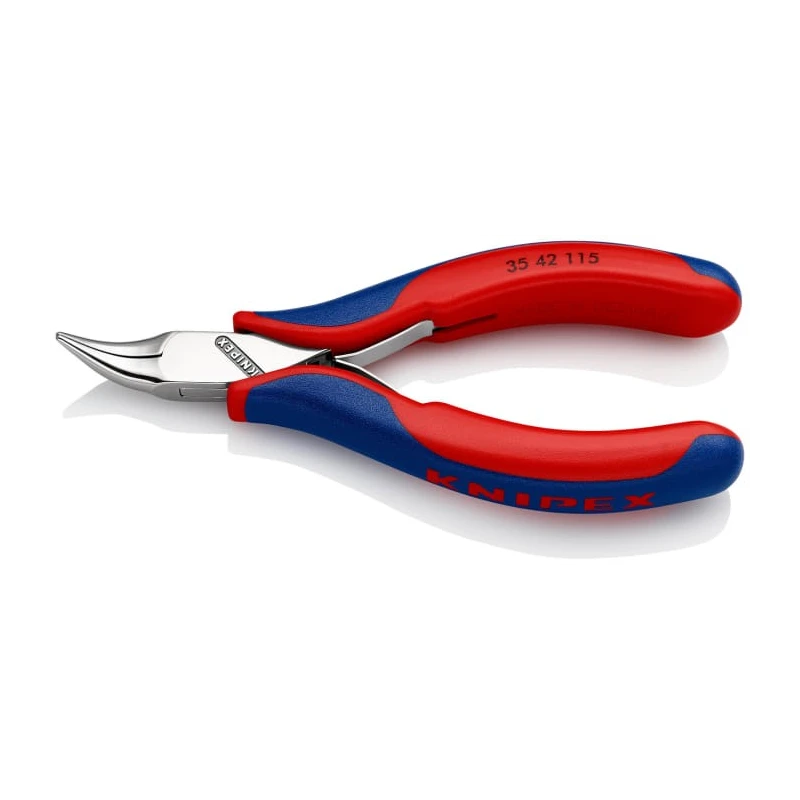 Knipex Precision Diagonal Cutter Long Nose Plier, Bevel Cut Type, 115mm Length, 3.8mm Cutting Capacity, Model 35 42 115