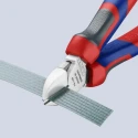 Knipex Side Cutter with Bevel, Chrome Vanadium Steel Jaw, Multi Component Plastic Grip, Forged Steel Handle 70 05 160