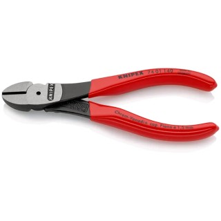 Knipex High Leverage Side Cutter 140 mm Chrome Vanadium Steel Handle Forged Steel 3.1 mm Cutting Capacity 74 01 140