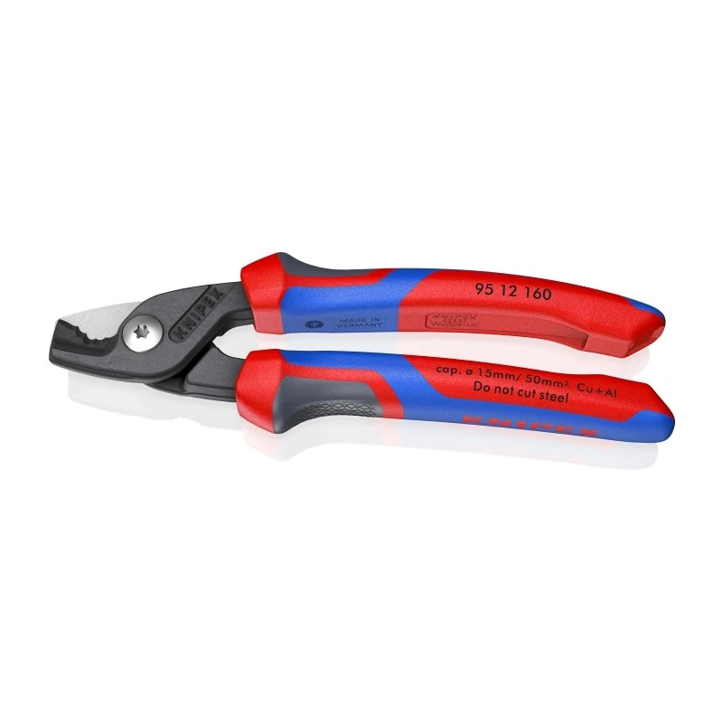 Knipex One-Hand Operation Twin Cutting Edge Cable Cutter 160mm Maximum Cutting Capacity 15mm 95 12 160
