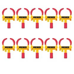 Buy Robustt Wheel Locker Red & Yellow With 2 Keys (Pack Of 10)