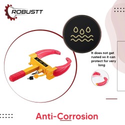 Buy Robustt Wheel Locker Red & Yellow With 2 Keys (Pack Of 10)