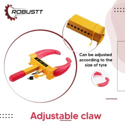 Buy Robustt Wheel Locker Red & Yellow With 2 Keys (Pack Of 2)