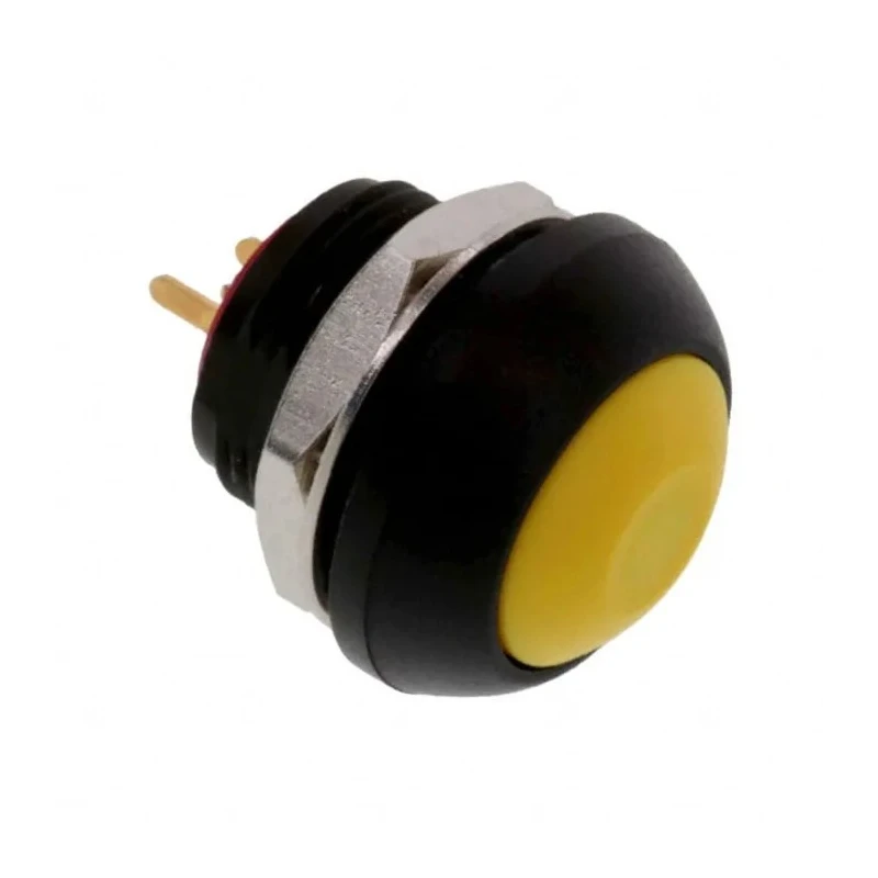 TE Connectivity PB6 Series Push Button Switch On-Off, Panel Mount, 1 NO Contact, IP68, Yellow Actuator PB6B2FM5M4CAL00