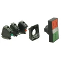 RS PRO Illuminated Push Button Complete Unit Panel Mount 23 mm Cutout Green Red 1 NO 1 NC IP65 IP65