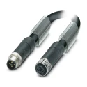 Phoenix Contact Sensor Actuator Cable Male 4 way M12 to 4 way M12, Polyvinyl Chloride Jacket, 2m, 63V, Model 1089997