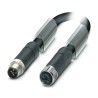 Phoenix Contact Sensor Actuator Cable Male 4 way M12 to 4 way M12, Polyvinyl Chloride Jacket, 2m, 63V, Model 1089997
