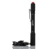 RS PRO LED High-Performance Rechargeable Pen Torch Black Aluminium Body 3.7V Li-ion 375 lm 152 mm 239-7027
