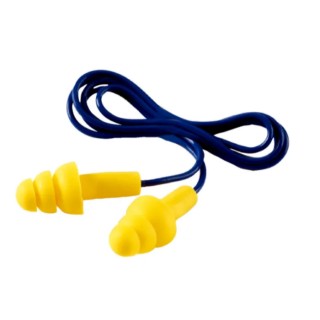 3M E-A-R UltraFit Series Yellow Blue Reusable Ear Plugs Corded 29 dB SNR 7000038199