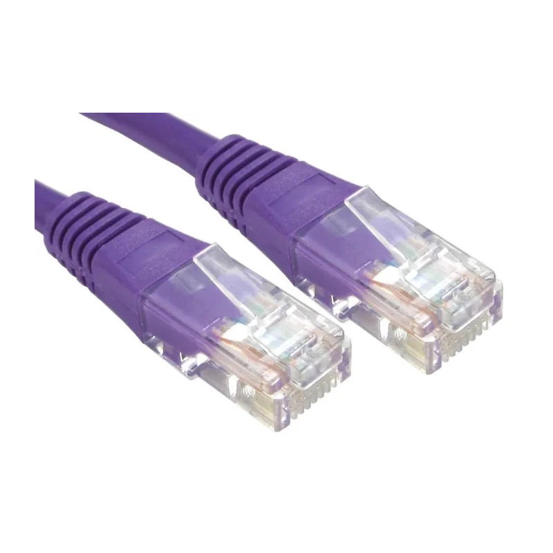 RS PRO Cat6 Ethernet Cable 0.5 m Purple RJ45 Male to RJ45 Male U/UTP PVC 240-6297