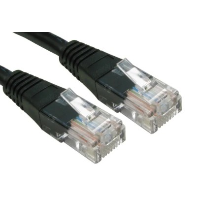 RS PRO Cat6 Ethernet Cable, 1 m, Black RJ45 Male to RJ45 Male, U/UTP PVC 240-6303