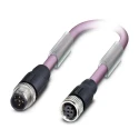 Phoenix Contact Male 5 way Threaded to Female 5 way M12 Bus Cable 60V Polyurethane PUR Sheath 1m 1507544