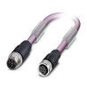 Phoenix Contact Male 5 way Threaded to Female 5 way M12 Bus Cable 60V Polyurethane PUR Sheath 1m 1507544