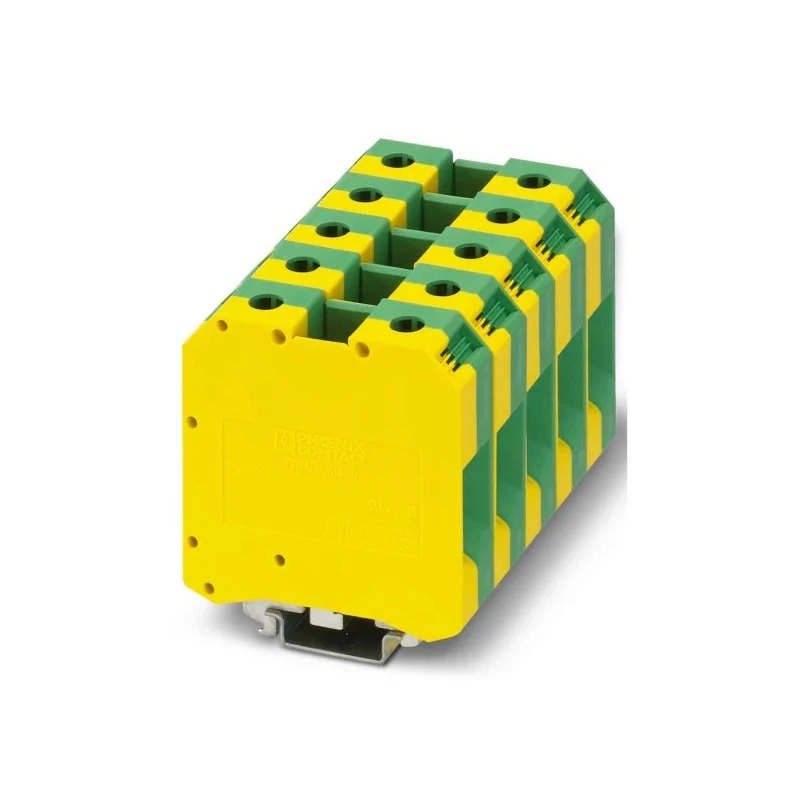 Phoenix Contact 1-Way DIN Rail Earth Modular Terminal Block 600V Screw Termination Polyamide Housing 0443078