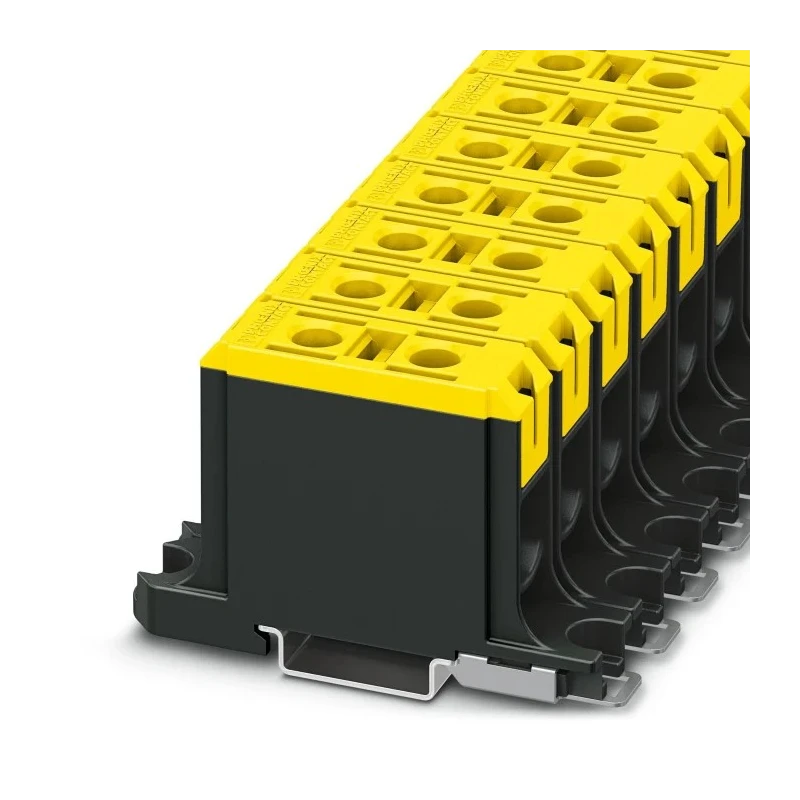 Phoenix Contact UBAL Series 1-Level DIN Rail Terminal Block Yellow, 50mm², 150A, 1kV, Screw Termination 1086471