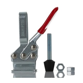 RS PRO 90° Toggle Clamp Zinc Plated 34.9 mm Jaw Depth 227 kg Holding Force 173 mm Length 173 mm Height 240-8156
