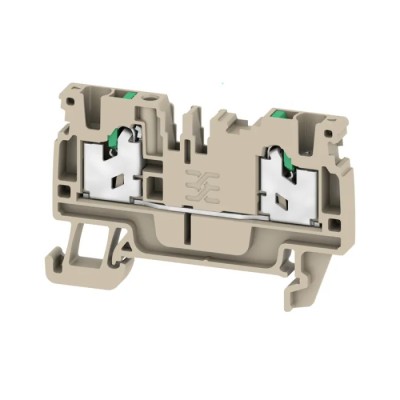 Weidmüller SNAP IN Series Feed Through Terminal Block Dark Beige 1-Level 24A 800V 2674530000