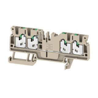Weidmüller Feed Through Terminal Block Dark Beige 1-Level Snap-In 600V 24A 2674550000