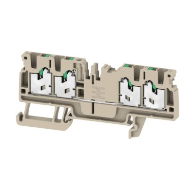 Weidmüller Feed Through Terminal Block Dark Beige 1-Level Snap-In 600V 24A 2674550000