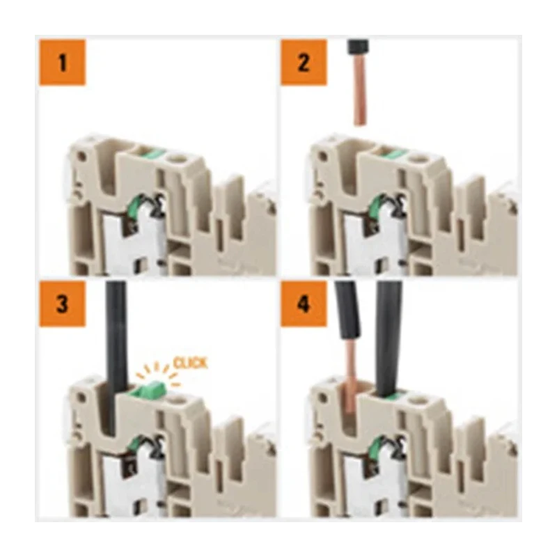 Weidmüller Feed Through Terminal Block Dark Beige 1-Level Snap-In 600V 24A 2674550000