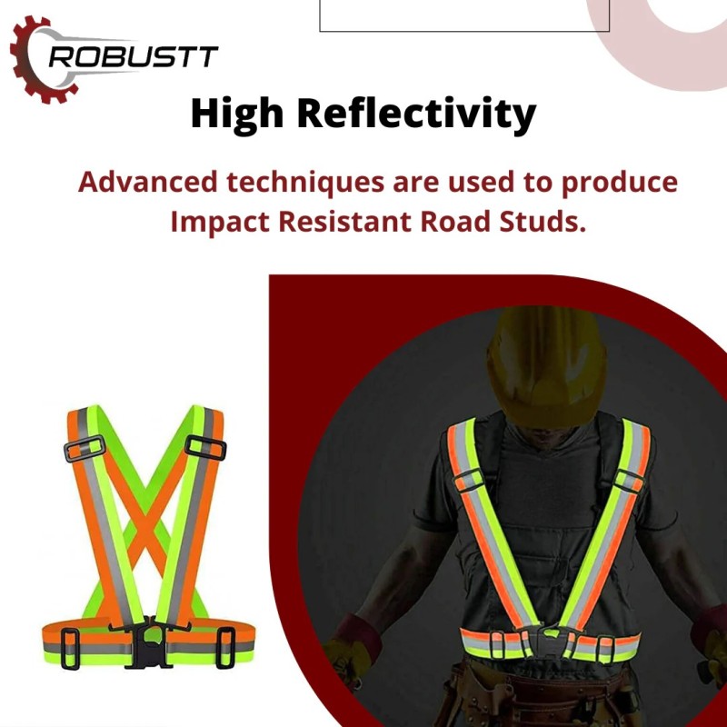 Buy Robustt Dual Color Safety Reflective Vest Belt Jacket