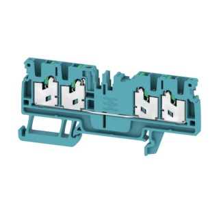 Weidmüller SNAP IN Series Blue 1-Level 1-Position Feed Through Terminal Block 800V 24A 2753960000