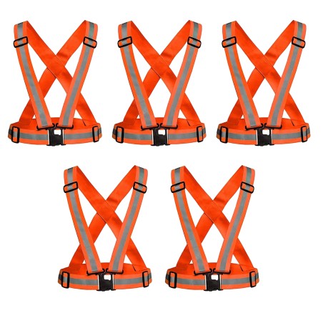 Buy Robustt Orange Safety Reflective Vest Belt Jacket