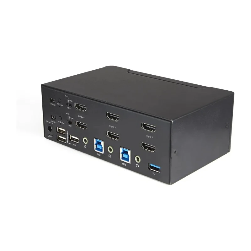 StarTech.com 2 Port 2 Displays USB HDMI KVM Switch 3.5 mm Stereo 3840 x 2160 Pixel Maximum Resolution SV231DHU34K6