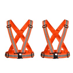 Buy Robustt Orange Safety Reflective Vest Belt Jacket