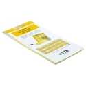 Idento Black Yellow Adhesive Self-Laminating Label Sheet 11mm x 38mm 220 Per Pack TEK 1138