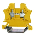 RS PRO Feed Through Terminal Block Yellow, 1-Level, Cage Clamp Terminal, 24A, 1000V, 5 mm Width 242-0481