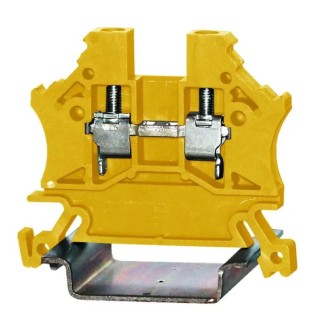 RS PRO Feed Through Terminal Block Yellow, 1-Level, Cage Clamp Terminal, 24A, 1000V, 5 mm Width 242-0481