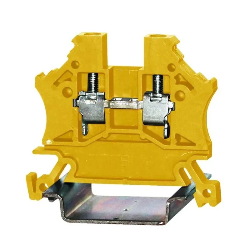RS PRO Feed Through Terminal Block Yellow, 1-Level, Cage Clamp Terminal, 24A, 1000V, 5 mm Width 242-0481