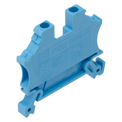 RS PRO Feed Through Terminal Block Blue 1-Level Cage Clamp 24A 1000V VDE 242-0479