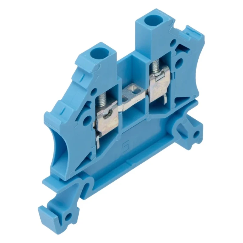 RS PRO Feed Through Terminal Block Blue 1-Level Cage Clamp 24A 1000V VDE 242-0479