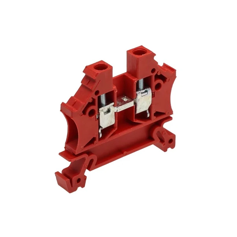 RS PRO Feed Through Terminal Block Red 1-Level Cage Clamp 32A 1000V VDE 242-0493