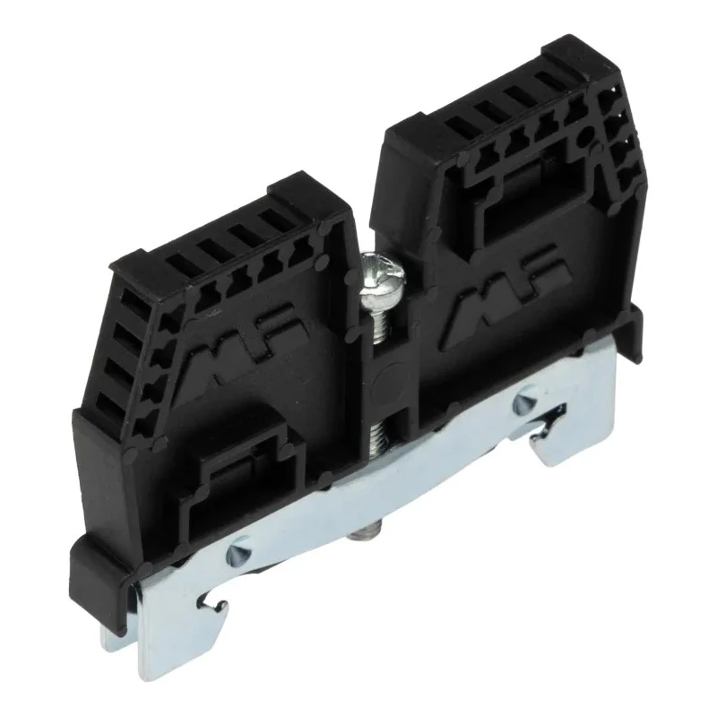 RS PRO Stop End Bracket for Use with TH35 DIN Rail Polyamide 66 Black TH35