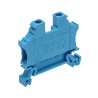 RS PRO Feed Through Terminal Block Blue, 1-Level, Cage Clamp Termination, 32A Current, 1000V, 6 mm Width, Model 242-0488