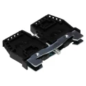RS PRO Stop End Bracket for Use with TH35 DIN Rail Polyamide 66 Black TH35