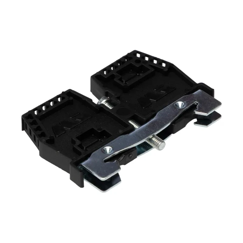 RS PRO Stop End Bracket for Use with TH35 DIN Rail Polyamide 66 Black TH35