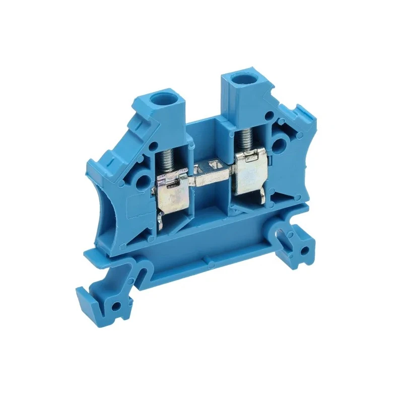 RS PRO Feed Through Terminal Block Blue, 1-Level, Cage Clamp Termination, 32A Current, 1000V, 6 mm Width, Model 242-0488