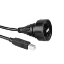 Bulgin IC Socket USB Cable, Male USB Type A to Male USB B, USB 2.0, 2 Meter, Black PX0840/A/2M00