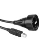 Bulgin IC Socket USB Cable, Male USB Type A to Male USB B, USB 2.0, 2 Meter, Black PX0840/A/2M00