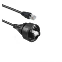 Bulgin Screened Shielded CAT5e Ethernet Cable, 5 m, Black PU/PUR, PVC Jacket 