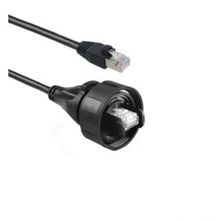 Bulgin Screened Shielded CAT5e Ethernet Cable, 5 m, Black PU/PUR, PVC Jacket 